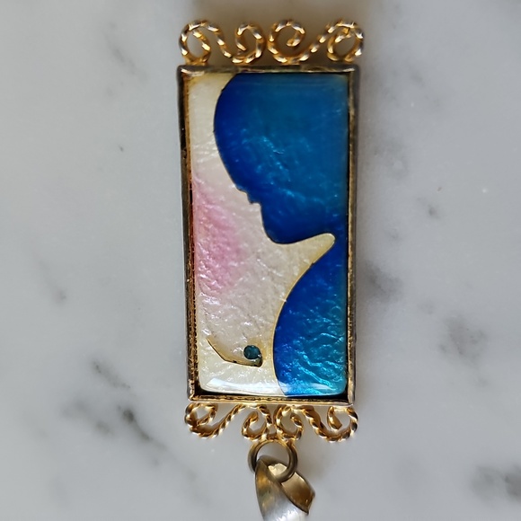 Reversible Image Cloisonné Enamel Pendant - Picture 4 of 7